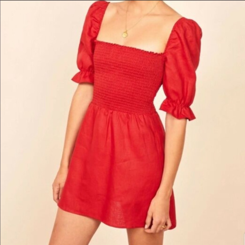 Reformation Cerise Dress